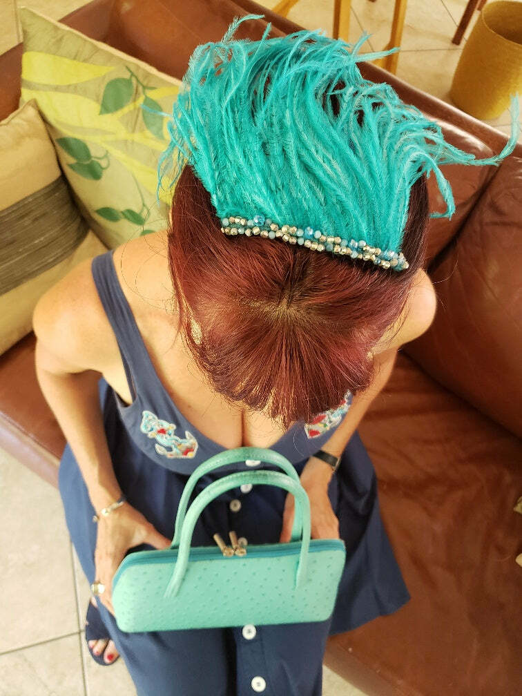 Feather Hair Piece/ Comb/ Clip