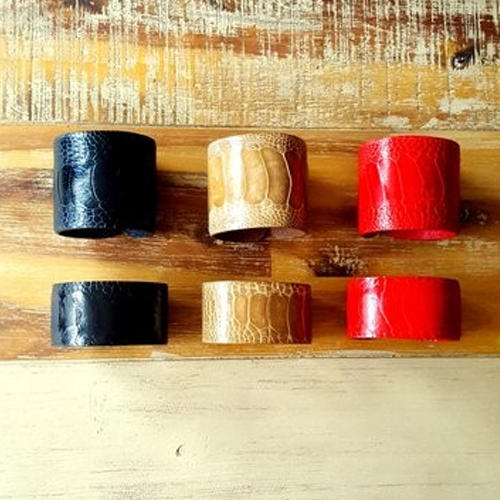 Cuff Ostrich Shin Leather - 1.5"