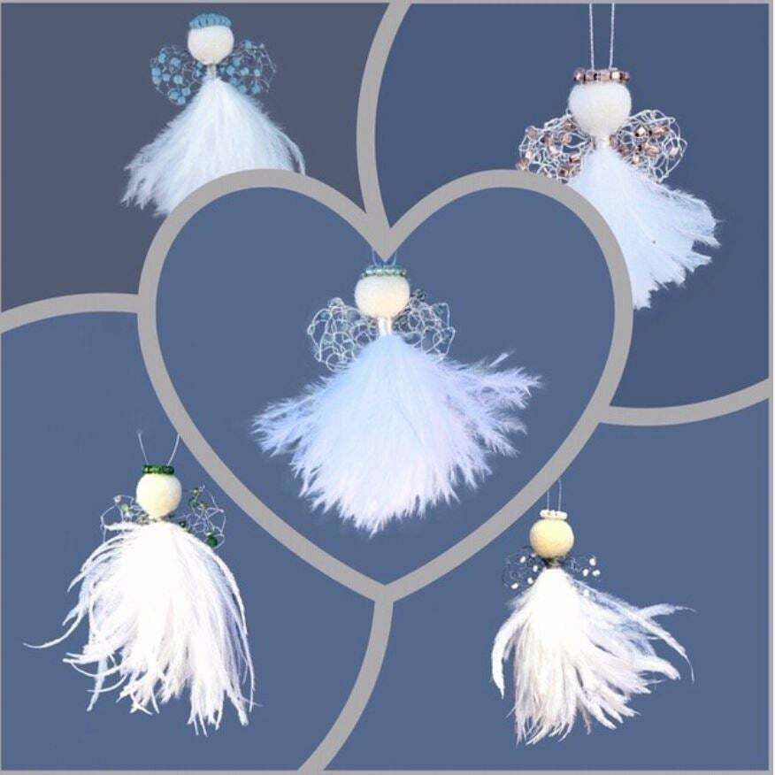 Handmade Karoo Angel Jewel - Red Feathers