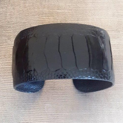 Cuff Ostrich Shin Leather - 1.5"