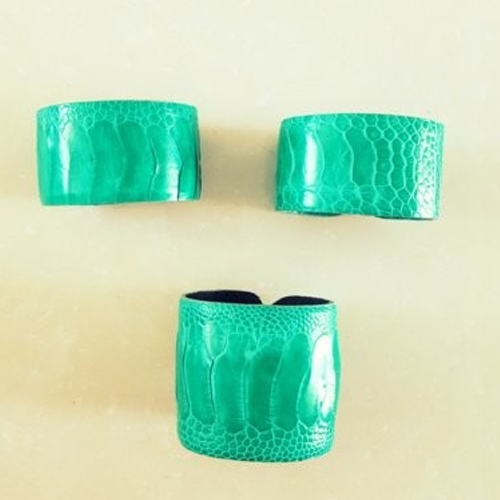 Cuff Ostrich Shin Leather - 1.5"