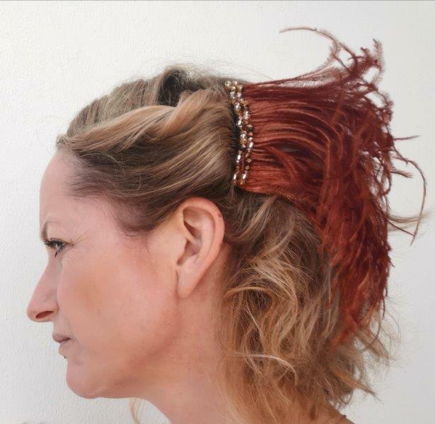Feather Hair Piece/ Comb/ Clip