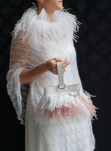 Mohair Lace Poncho with Ostrich Feathers