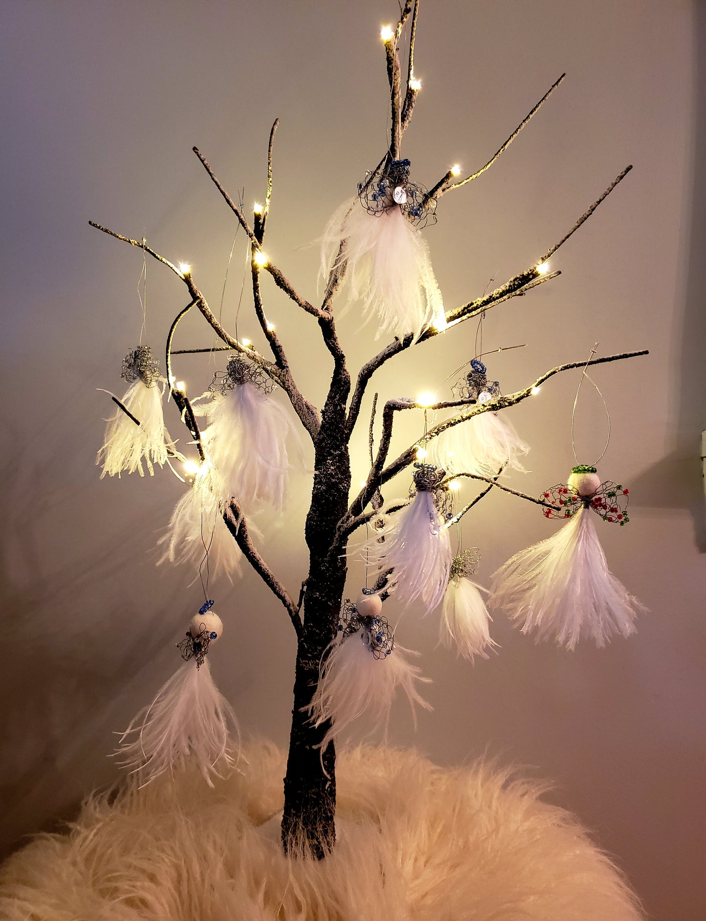 Handmade Karoo Angel Jewel - Red Feathers