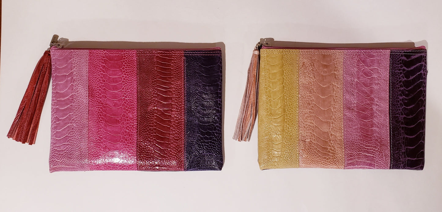 Jessie Ostrich Shin Leather Handbag