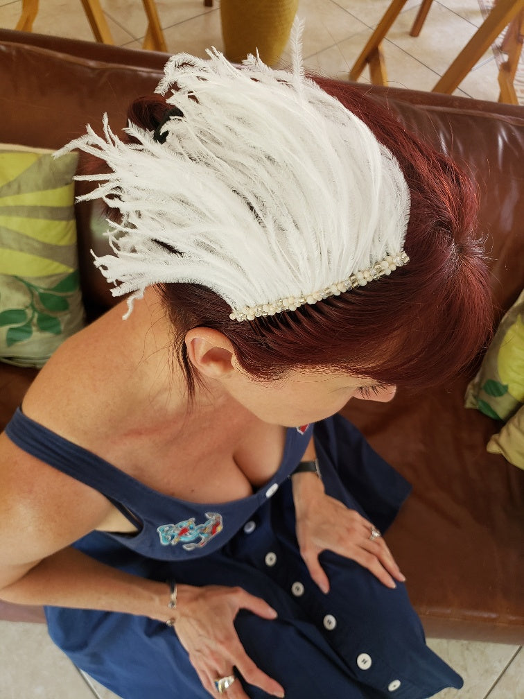 Feather Hair Piece/ Comb/ Clip