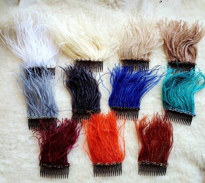 Feather Hair Piece/ Comb/ Clip