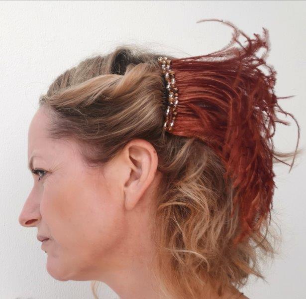 Feather Hair Piece/ Comb/ Clip