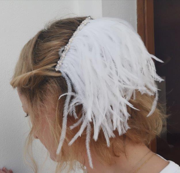 Feather Hair Piece/ Comb/ Clip