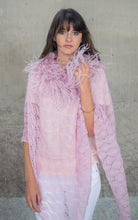 Mohair Lace Poncho with Ostrich Feathers