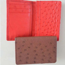 Ostrich Leather Business Card Holder