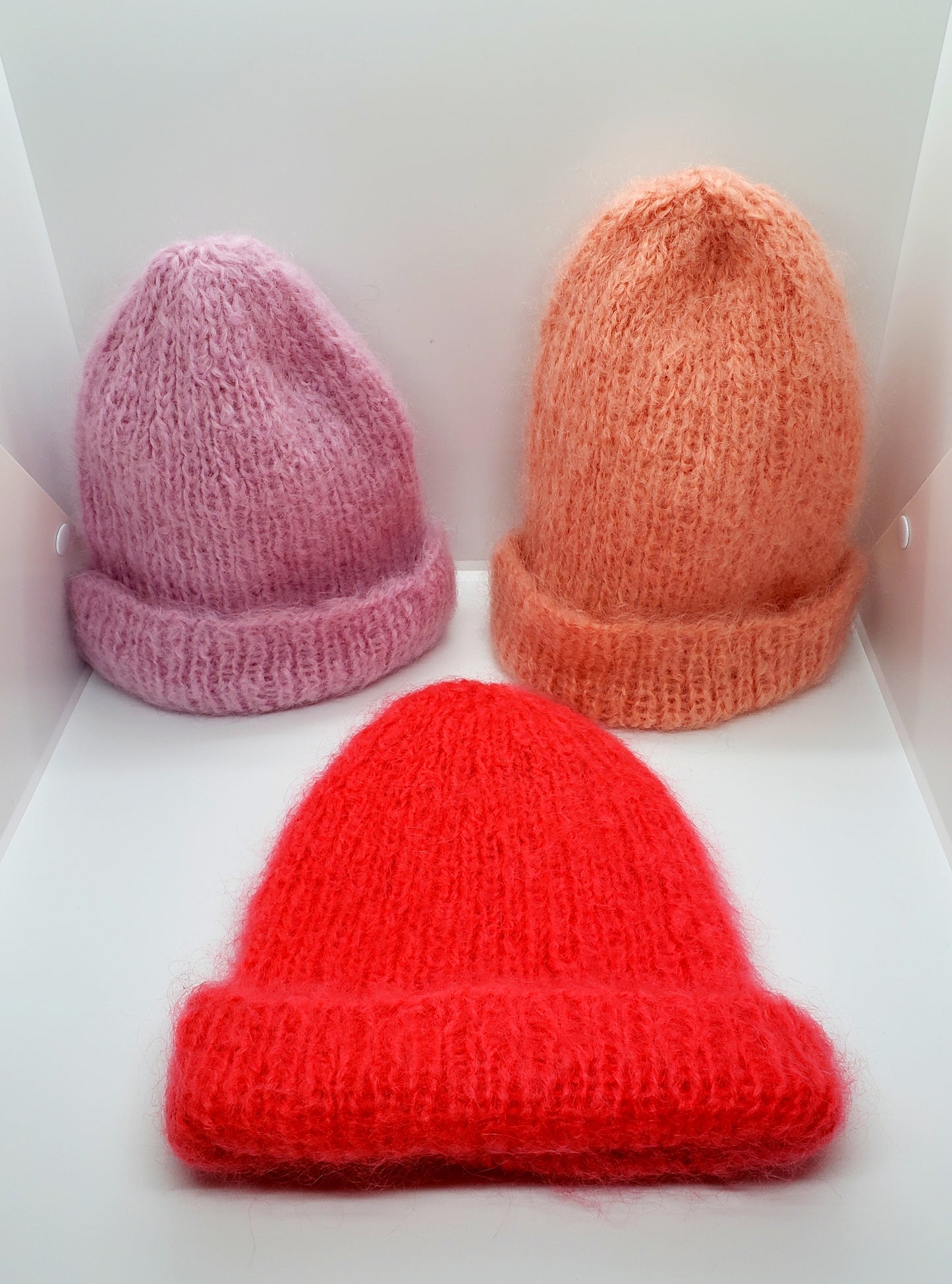 Hand-knitted Mohair Beanies