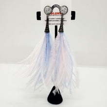 Ostrich Feather Earrings with Druzy Bling