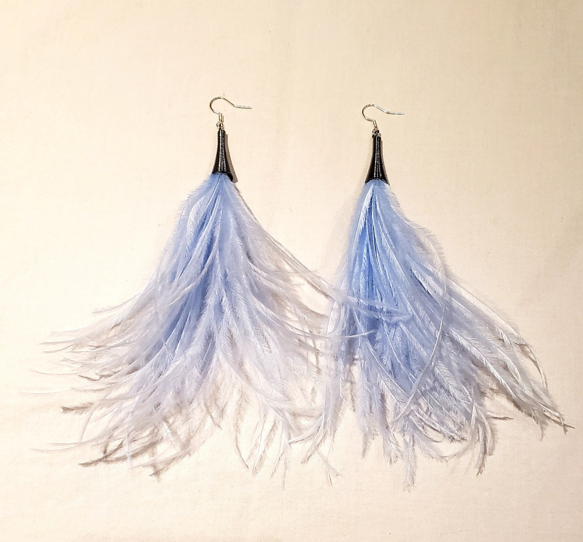 Ostrich Feather Earrings