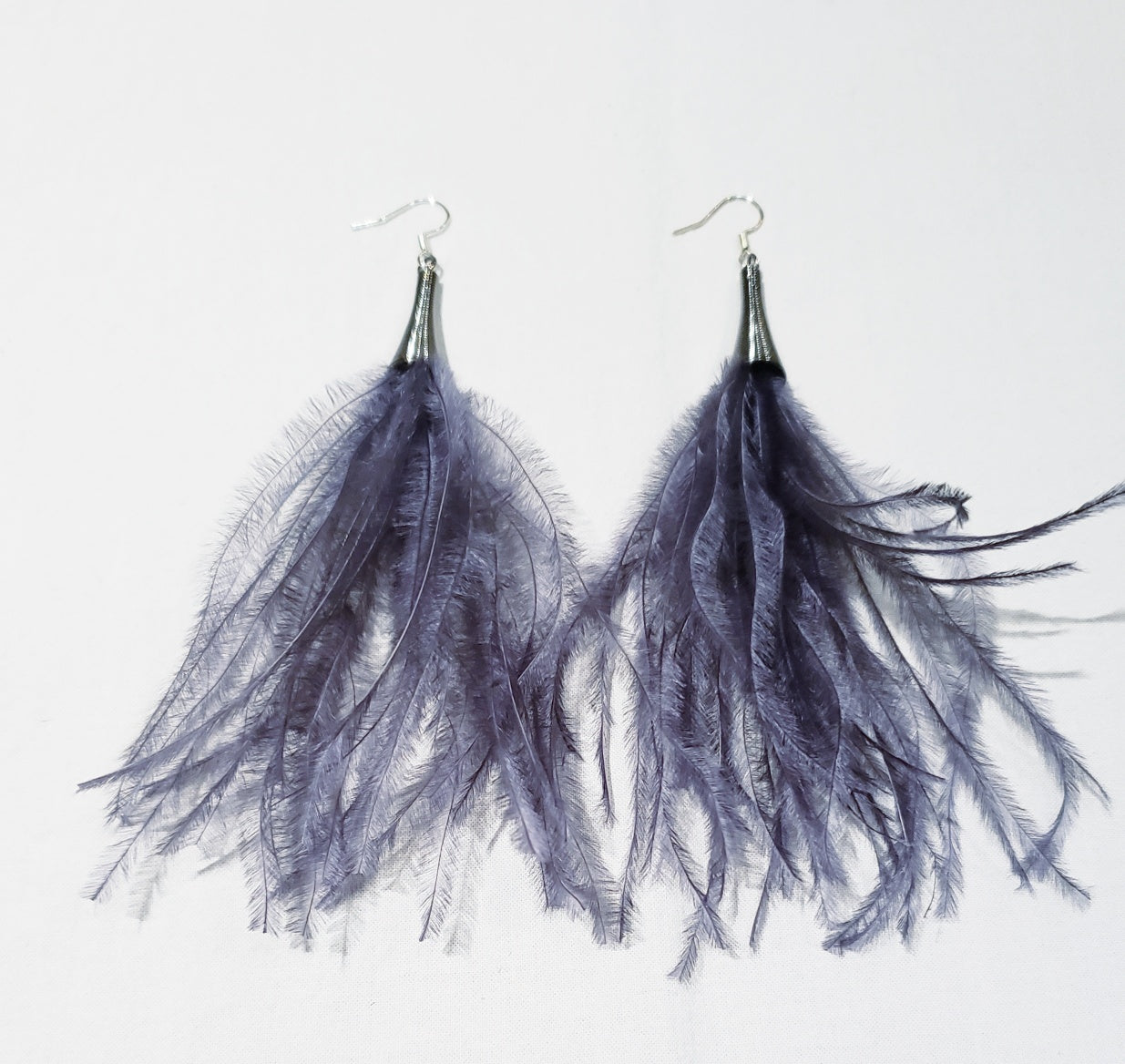 Ostrich Feather Earrings