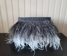 Ostrich Feather Clutch with Ostrich Shin Leather detail