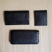 Ostrich Leather Billfold Wallet Slim
