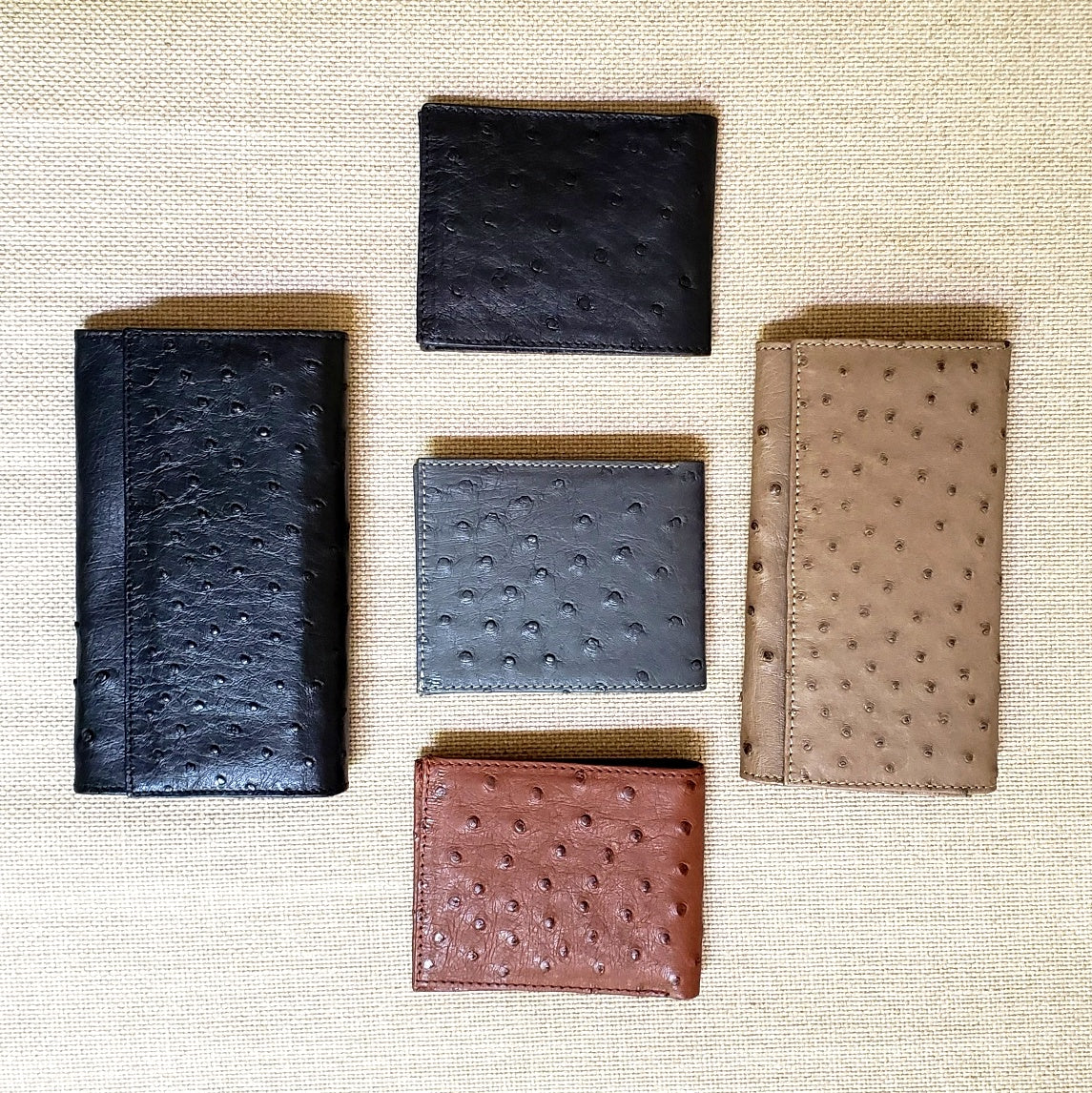 Ostrich Leather Purse Billfold