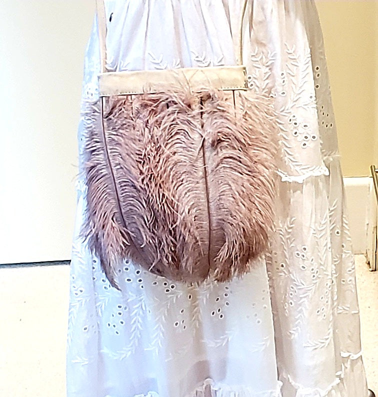 BOHO Ostrich Feather Bag