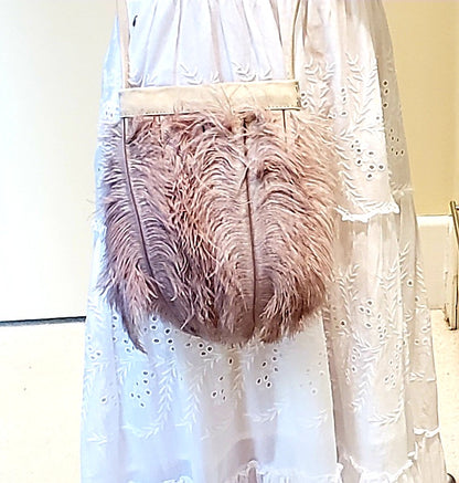 BOHO Ostrich Feather Bag