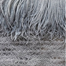 Mohair Lace SHAWL with Ostrich Feathers