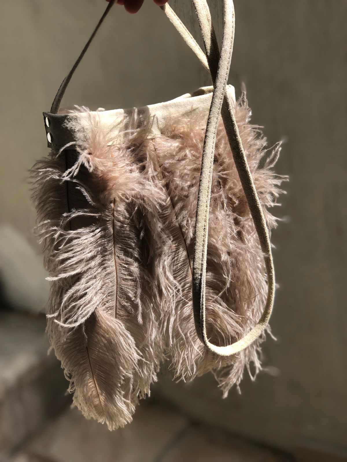 BOHO Ostrich Feather Bag