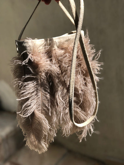 BOHO Ostrich Feather Bag