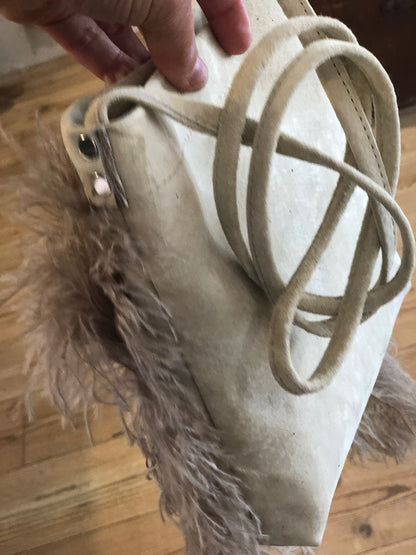 BOHO Ostrich Feather Bag