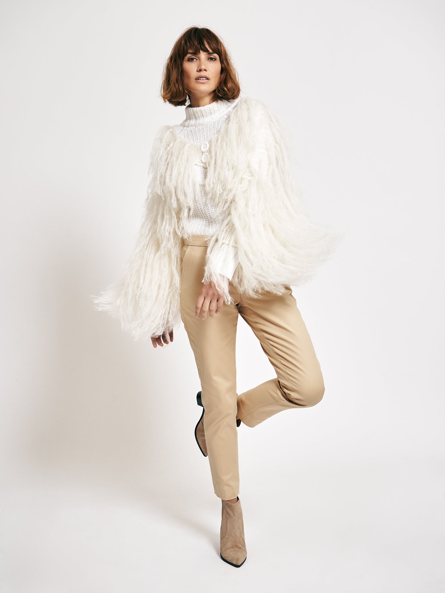 Mohair Allover Fringed SHRUG