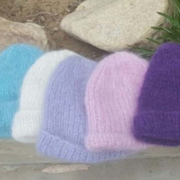 Hand-knitted Mohair Beanies