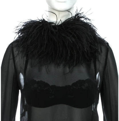 Detachable Ostrich Feather Collar