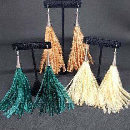 Ostrich Feather Earrings