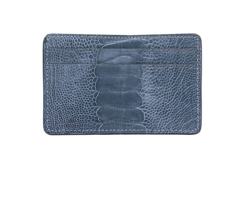 Credit Card Holder - Ostrich Shin Leather - minimalist wallet