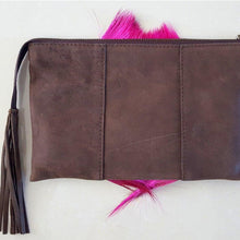 Luche Leather Clutch with Springbok Hide