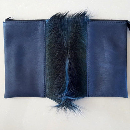 Luche Leather Clutch with Springbok Hide