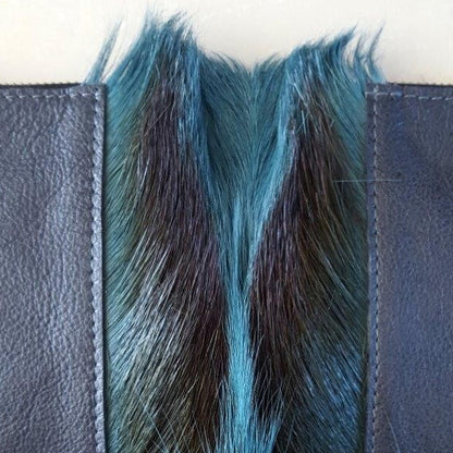 Luche Leather Clutch with Springbok Hide