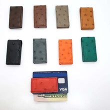 Ostrich Leather Magnetic Money Clip
