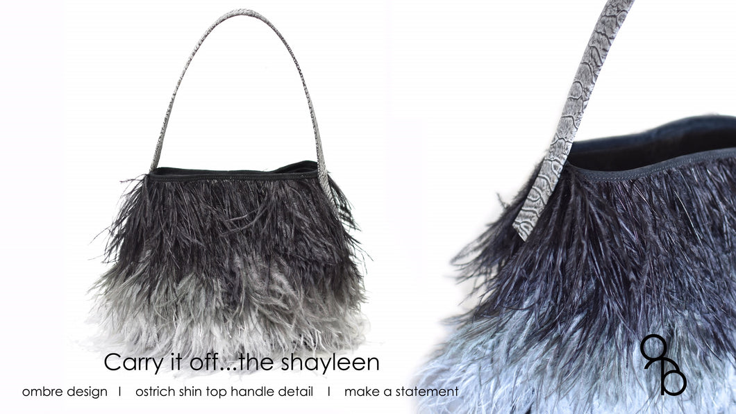 Shayleen Ostrich Feather & Shin Leather TOTE – KOLUNTU